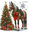 Beautiful Horse at Christmas