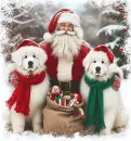 Santa and his two Gorgeous Dogs