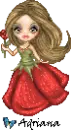 girl with a rose themed dress