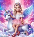 Beautiful Girl and her Unicorn