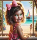 Cute Girl Summer Christmas