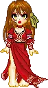 doll with a red dress
