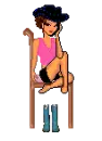 sitting doll with boots