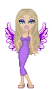 purple doll with wings