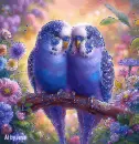 Pretty Parakeets Background