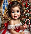 Beautiful Child at Christmas