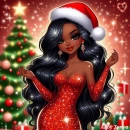 Pretty lady in red