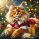 Beautiful Cat to christmas