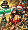 Couple on Beach at Christmas