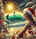 Woman on Beach / Christmas