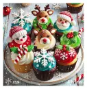 Christmas Cupcake Background