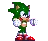 green sonic dancing