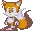 tails yawning