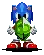 sonic gives u a green gem