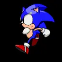 sonic running bigger