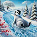 Penguin sliding down hill - Jessi 