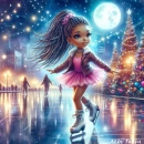Cute Christmas ice skater