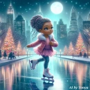 Cute Christmas ice skater #2