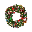 lighted christmas wreath