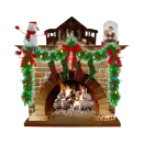 christmas fireplace scene