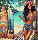 Tropical Beach Girl
