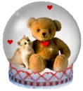 Teddy bear snow globe