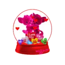 kitty love snow globe