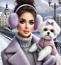 Pretty Woman and her Dog