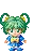 green hair girl