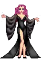 doll with a black dress