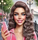 Pretty Girl with Cellphone