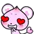 peach mouse in love