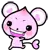peach mouse running