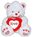 white teddy bear