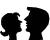 couple kissing
