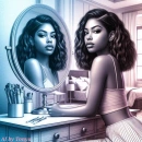 Pretty girl reflection 