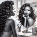 Pretty girl reflection #3