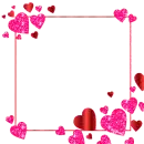 pink and red heart frame