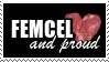 femcel and proud stamp