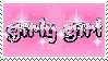 girly girl stamp