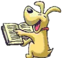 dog reads