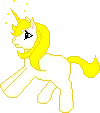 white unicorn with blonde hair