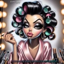 Put on lipstick 