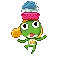 keroro with laundry on his head