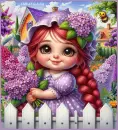 Purple Flower Girl