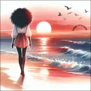 Woman on beach 2 