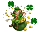 leprechaun on pot of gold