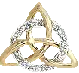 Gold diamond celtic knot