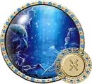 Pisces snow globe