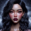 Pretty girl in the rain